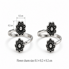 Mashha 925 Silver Vintage Daisy Wrap Toe Ring