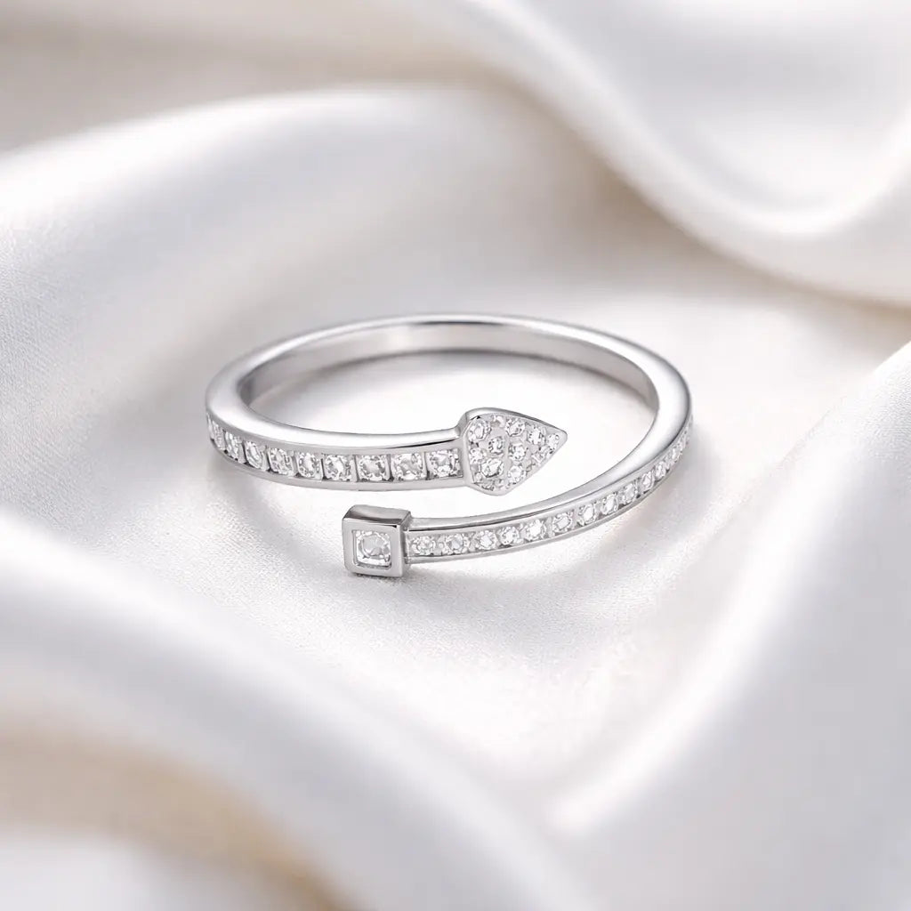 Mashha 925 Silver Arrow Wrap Ring Mashha