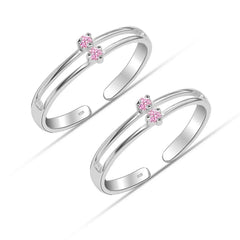 Mashha 925 Silver Blush Bloom Toe Ring Mashha