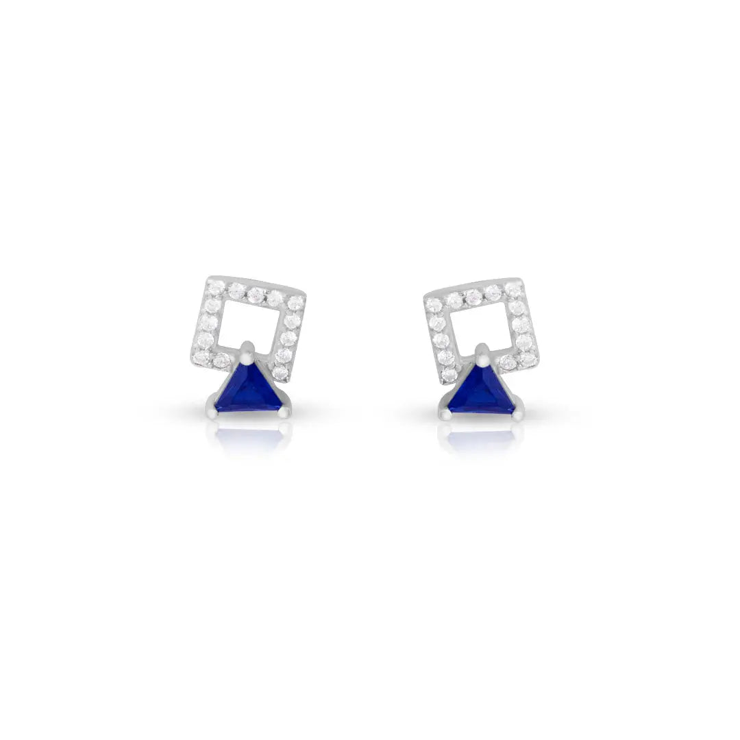 Mashha 925 Silver Bombae Sapphire Earrings Mashha