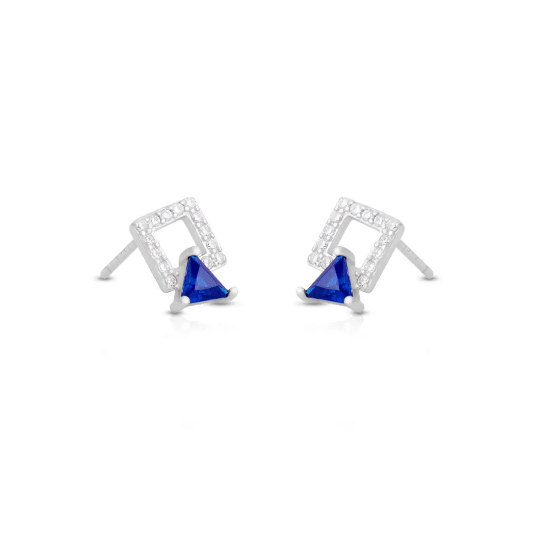 Mashha 925 Silver Bombae Sapphire Earrings Mashha