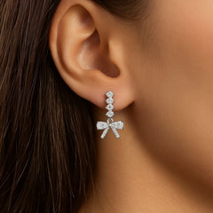 Mashha 925 Silver Bow-tiful Chaos Earrings Mashha