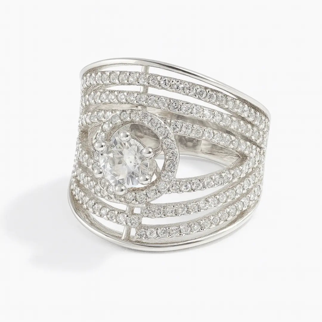 Mashha 925 Silver Celestia Radiance Ring Mashha