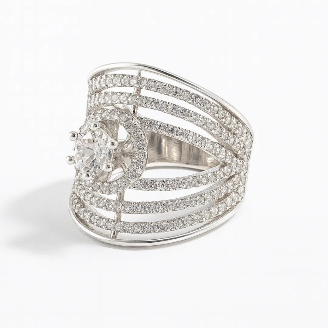 Mashha 925 Silver Celestia Radiance Ring Mashha