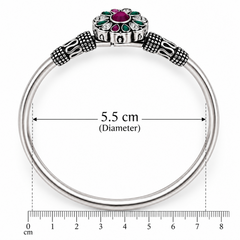 Mashha 925 Silver Emerald Bloom Bracelet