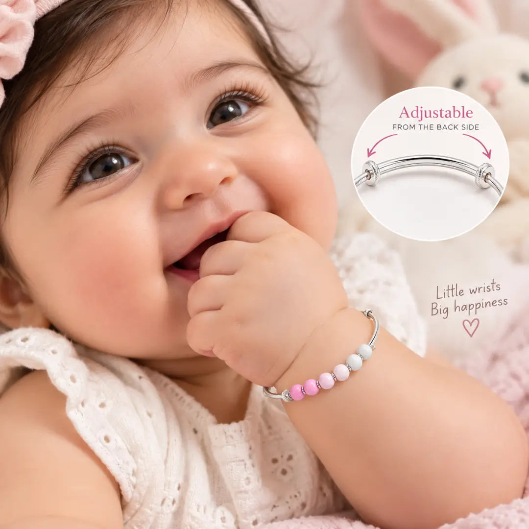 Mashha 925 Silver Pink Whisper Baby Bangles Mashha