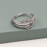 Mashha 925 Silver Celestial Knot Adjustable Ring