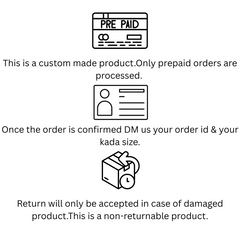 Silver Men's Kada – Sleek Line Engraved Design