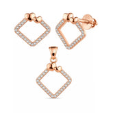 Mashha 925 Sterling Silver Twin Heart Glow Set Mashha