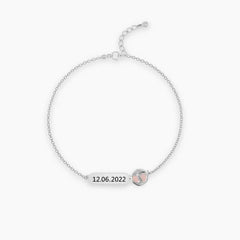 Tiny Steps 925 Silver Baby Bracelet – Personalized with any birthdate or name Mashha