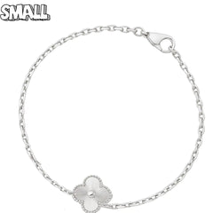 Sterling Silver Clover Satin Bracelet Mashha