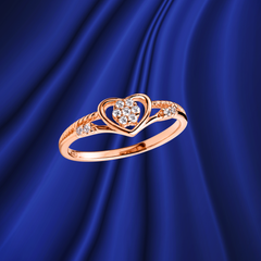 Mashha Eternal Heart Spark Ring (Rose Gold)