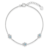Mashha Evil Eye Guardian Anklet (silver)