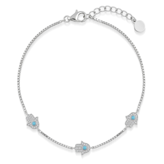 Mashha Evil Eye Guardian Anklet (silver)