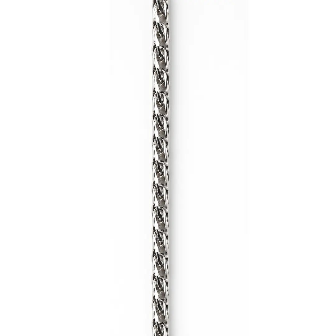 Silver chain on a white background