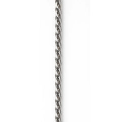 Silver chain on a white background