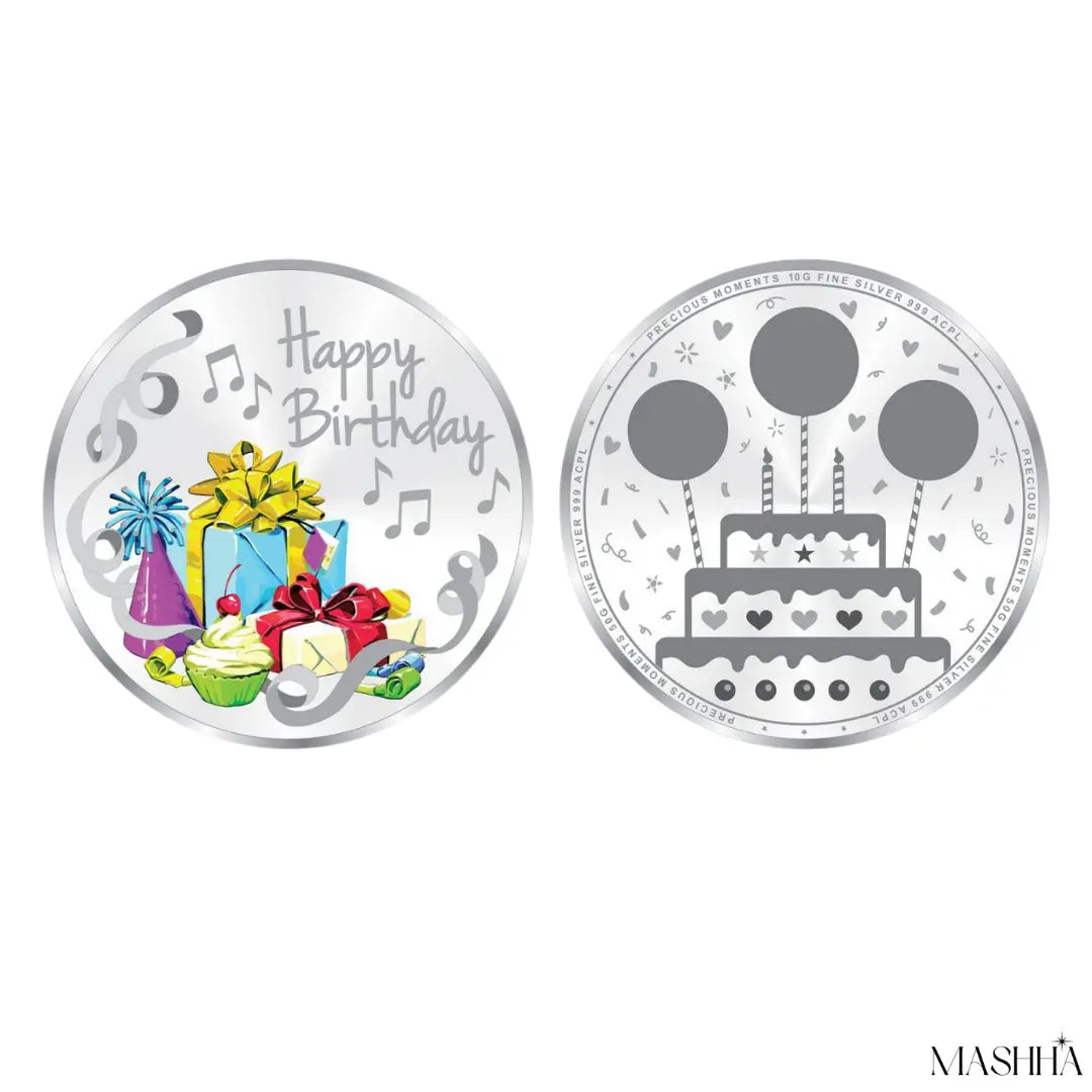 MASHHA 999 Pure Silver Birthday Coin – 10g Precious Moments Edition Mashha