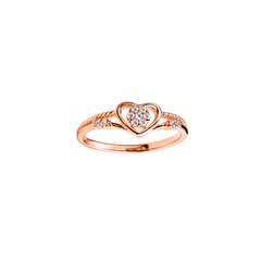 Mashha Eternal Heart Spark Ring (Rose Gold)