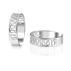 Silver Flow Pattern Toe Ring