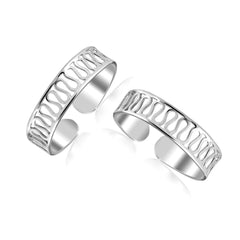 Silver Flow Pattern Toe Ring