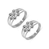 Multi ball silver Toe Ring