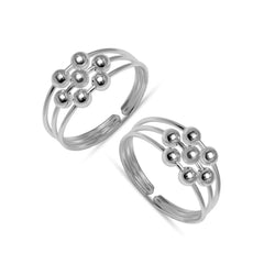 Multi ball silver Toe Ring