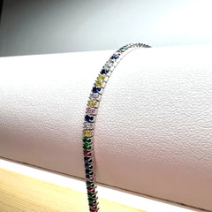 Rainbow Elegance Tennis Bracelet Mashha