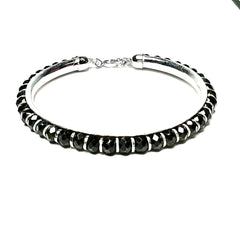 Mashha 925 Silver Classic Black Baby Kada