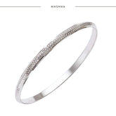 Silver Men's Kada – Classic Textured Finish