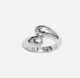 Silver Sculpted Duo Ring