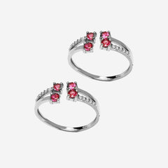 Ruby Glint Toe Rings
