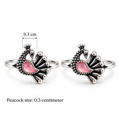 Mashha 925 Silver Mayura Peacock Toe Rings