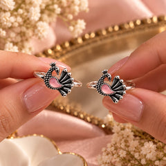 Mashha 925 Silver Mayura Peacock Toe Rings