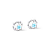 Blossom Pearl Blue Sterling Silver Earrings