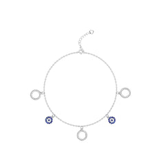Mashha 925 Silver Evil Eye Harmony Anklet