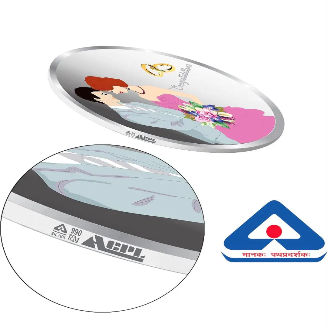 Mashha 10g Fine Silver Wedding Congratulations Coin – 999 Purity Mashha