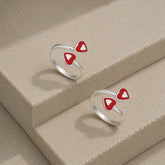 Mashha 925 Silver double Heart Toe Rings Mashha