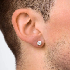 Mashha 925 Sterling Silver Radiance Men’s Stud Mashha