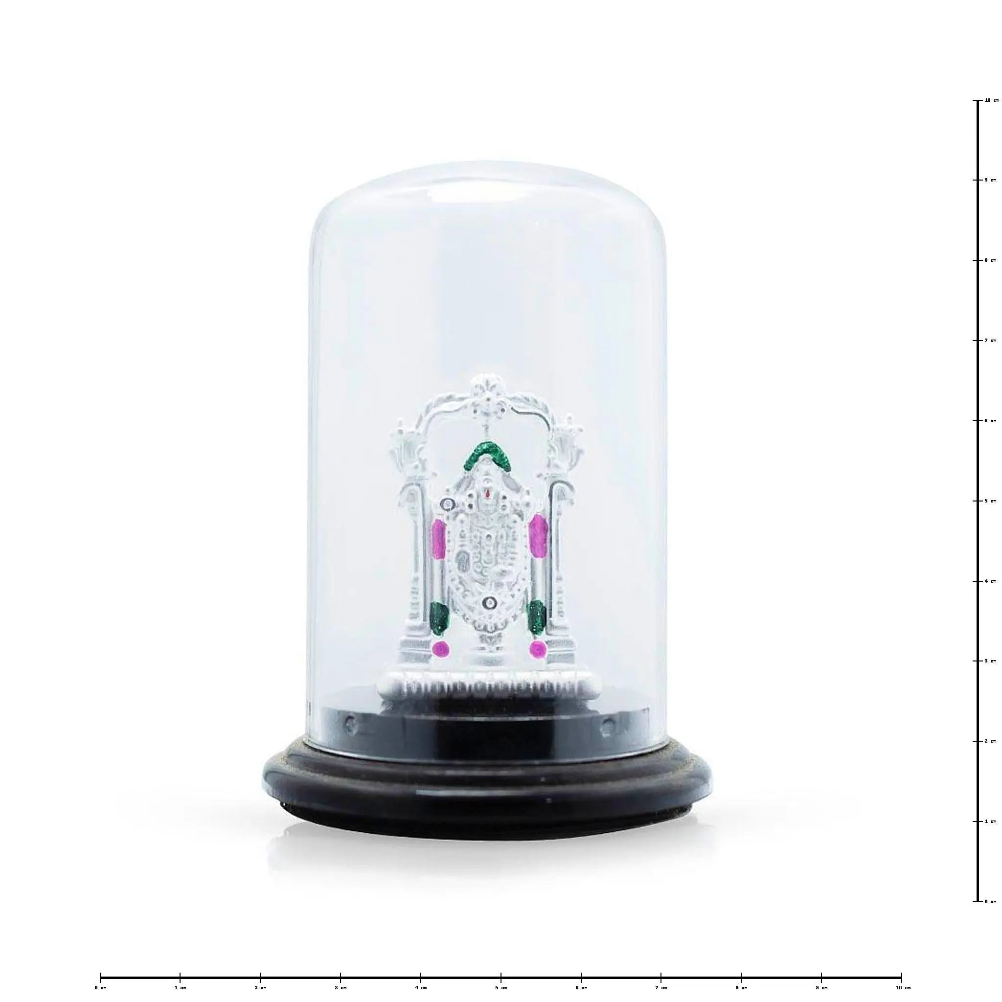 Mashha Pure Silver Tirupati Balaji Idol in Glass Dome Mashha