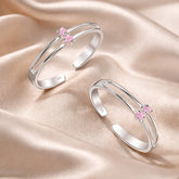 Mashha 925 Silver Blush Bloom Toe Ring Mashha