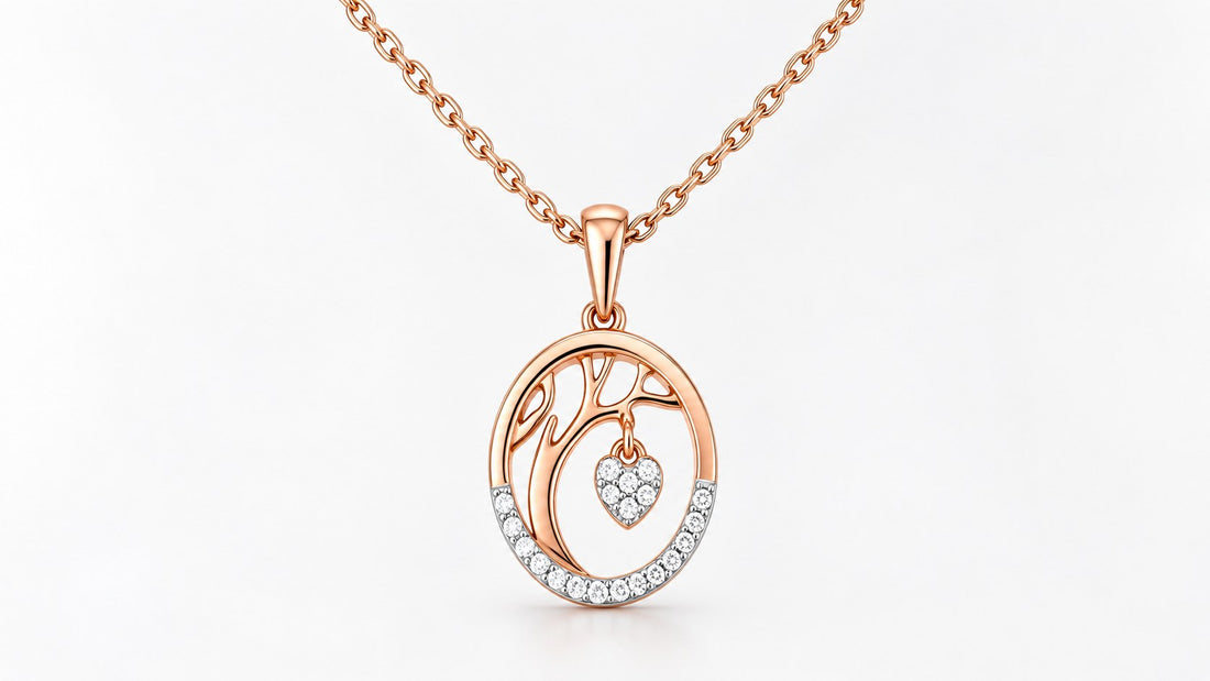 Rose gold Tree of Life Pendant