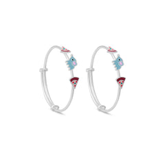 Silver Baby Kada – Elephant & Pizza