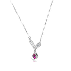 Queen’s Ruby Crest – Mashha 925 Silver Necklace