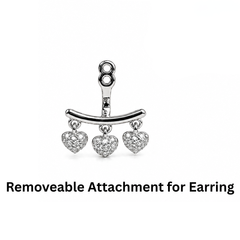 Mashha 925 Silver Stud cum Earring (silver)