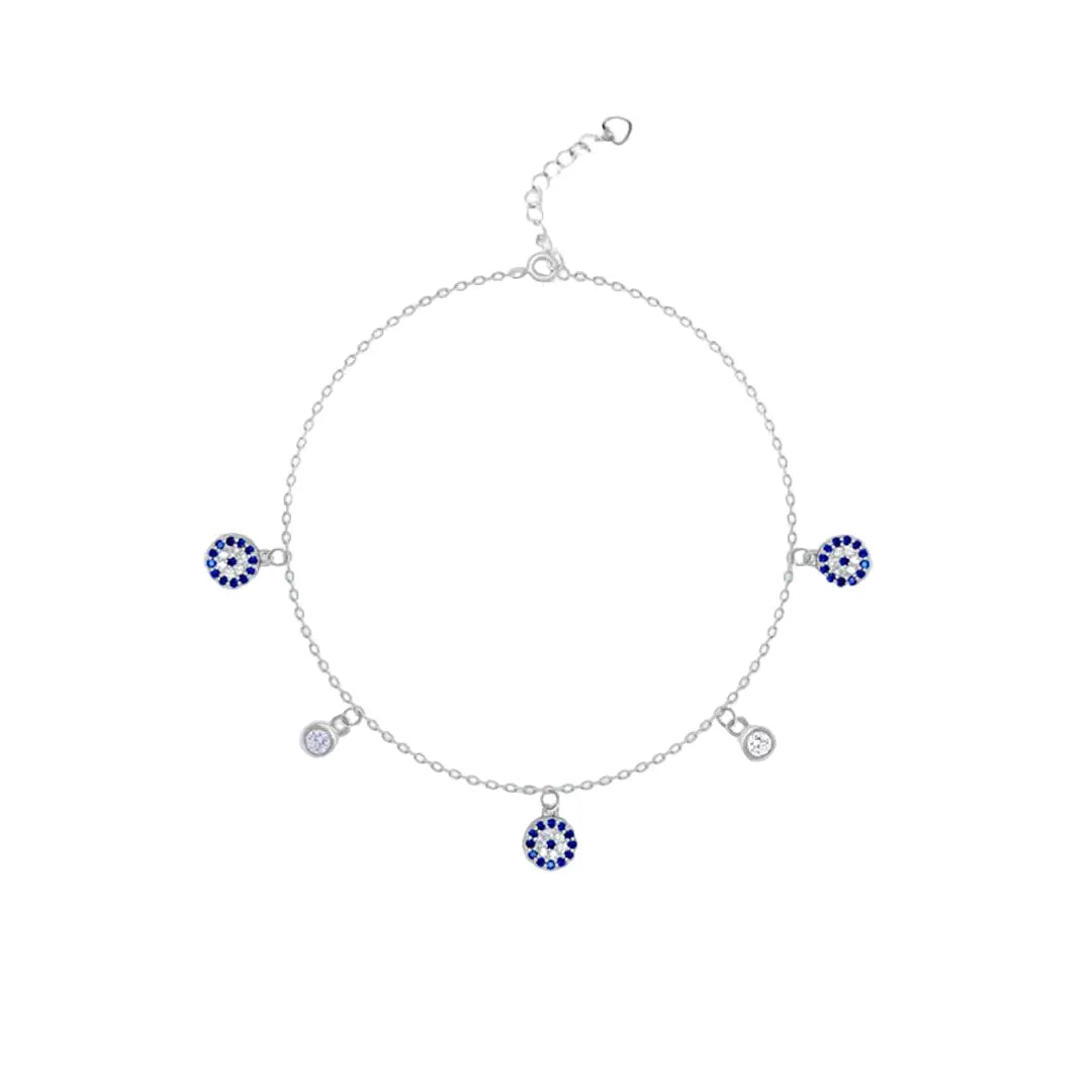 Mashha 925 Silver Midnight Mirage Anklet Mashha