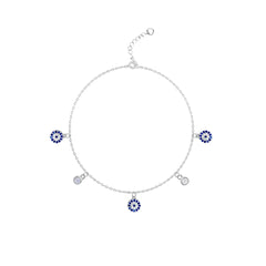Mashha 925 Silver Midnight Mirage Anklet Mashha