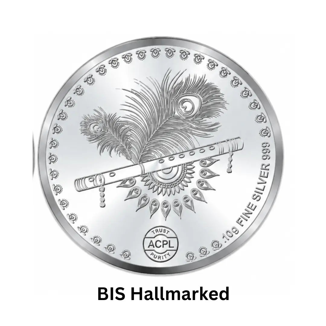 Mashha 10g 999 Fine Silver Coin – Radha Krishna Divine Love Edition Mashha