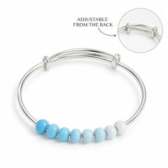 Mashha 925 Silver Baby Blue Bangles Mashha