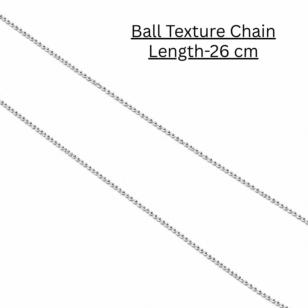 Mashha 925 Sterling Silver Rhodium Plated Legacy Ball Chain Mashha