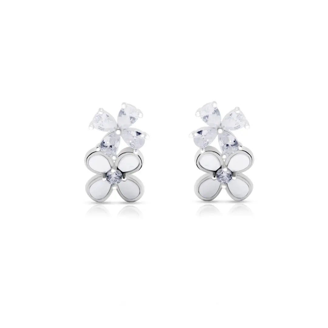 Mashha 925 Silver Bloomlight Duo Studs Mashha
